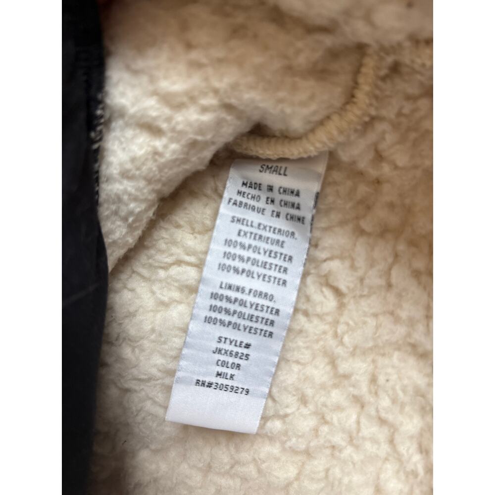 Thread & Supply Sherpa Quarter Zip Fleece Cream S - Picture 3 of 4